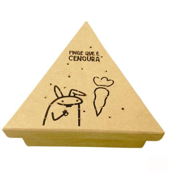 Caixa Triangular 15,5x13x5 - Finge que é Cenoura