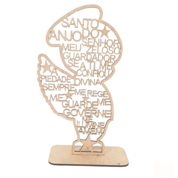 8584 Oraçãol Santo Anjo Anjinho com Base Nº1