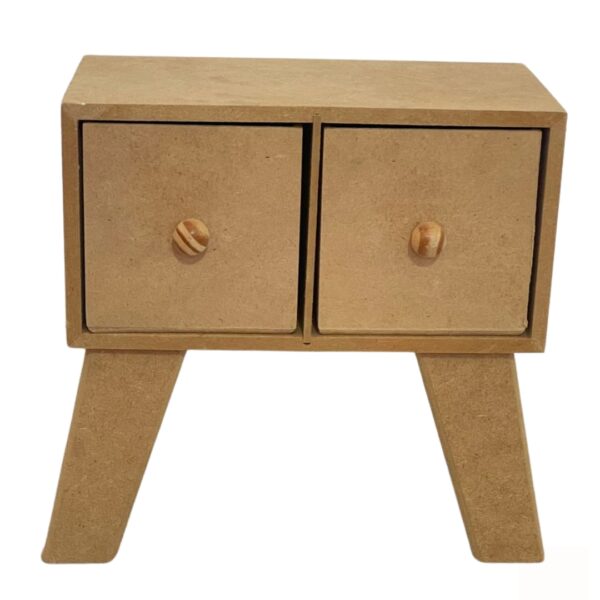 1650 Mini Criado Retrô de Mesa 02 Gavetas