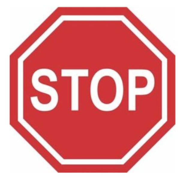 1409 Placa Adesivada Oitavada Stop