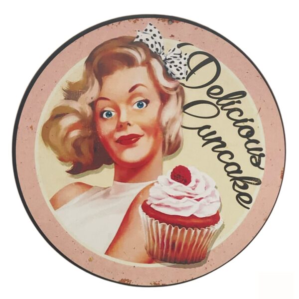 Placa Redonda 30cm Cupcacke