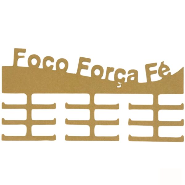 13327 Porta Medalhas Foco - Força - Fé