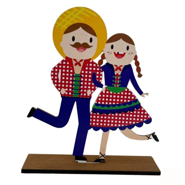 703328 Casal Caipira Azul de MDF