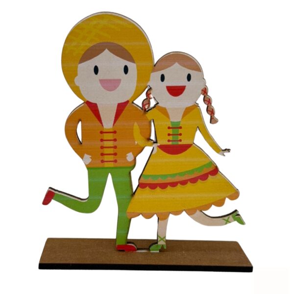 703327 Casal Caipira Amarelo de MDF