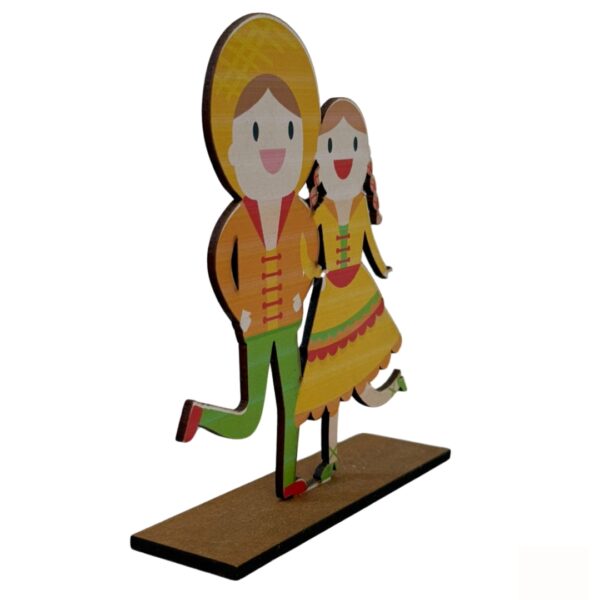 703327 Casal Caipira Amarelo de MDF - Image 2