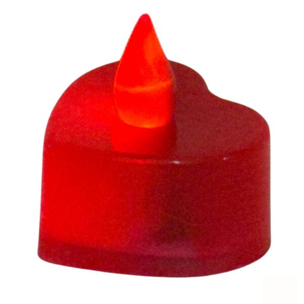 Vela Led Coração de Plástico