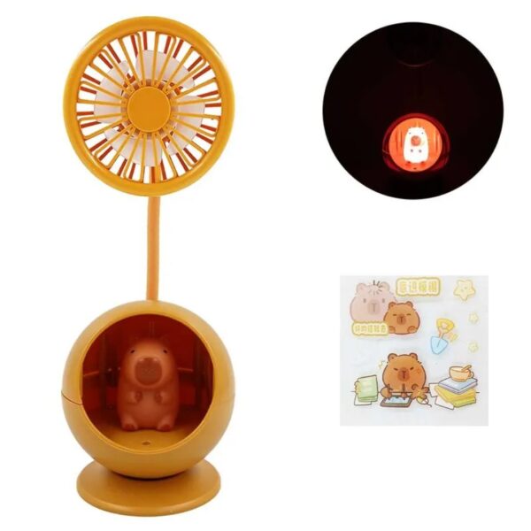 Mini Ventilador Capivara 26cm em Plástico
