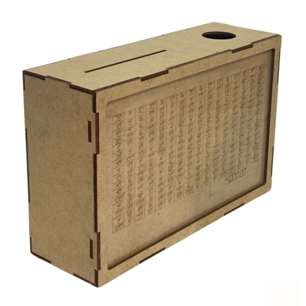 R90855- Cofre MDF Desafio Kakebo com Acrílico 5.000 - Imagem 2