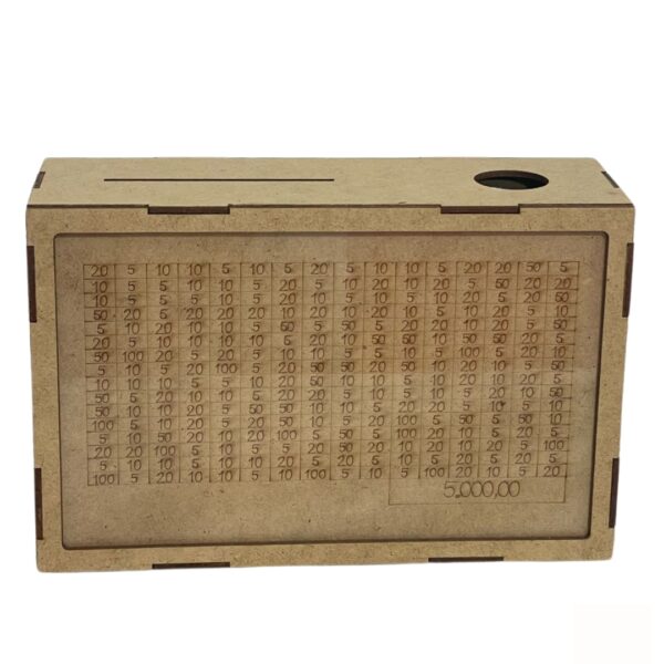 R90855- Cofre MDF Desafio Kakebo com Acrílico 5.000