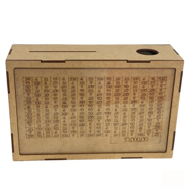 R90851- Cofre MDF Desafio Kakebo com Acrílico 10.000