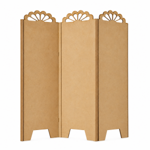Biombo de MDF com recortes escaleados
