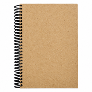 Caderno Kraft Espiral em Fundo Branco