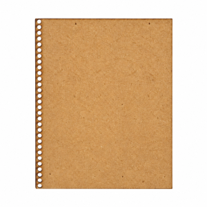 Capa de MDF com furos para encadernação