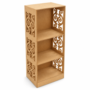 Estante MDF com arabescos recortados