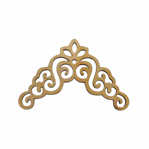 Floreio ornamental em MDF cortado a laser