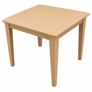 Mesa Minimalista de MDF Claro em Estúdio
