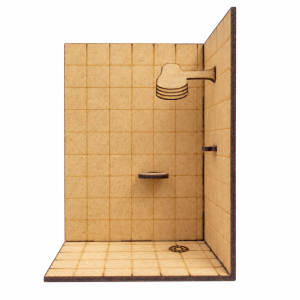 Miniatura de box de chuveiro em MDF