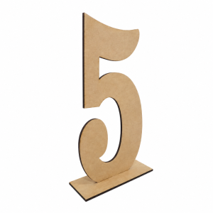 Número 5 em MDF Recortado