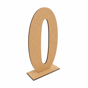 Número zero decorativo em MDF