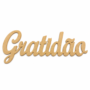 Placa de Madeira “Gratidão”