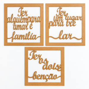 Plaques de Madeira com Mensagens Afetivas