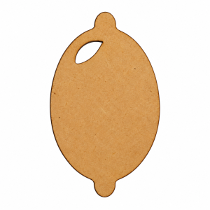 Tag de MDF em formato de limão
